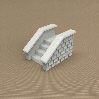 ladder rec-1 stairs step download details ornament construction build concrete others 3d print model - Mito3D