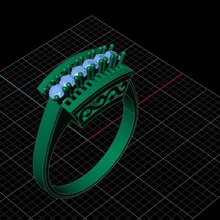 señoras anillo joyería arete pendientes joyas oro plata joya excelente 3d print model - Mito3D