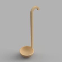 ladle tool spoon kitchen serving 3d print model - Mito3D