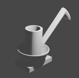 ladle toilet paper tube mini item toy art figure miniature supported 3d print model - Mito3D
