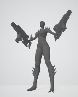 Hanım armanoid karakter 3d print model - Mito3D