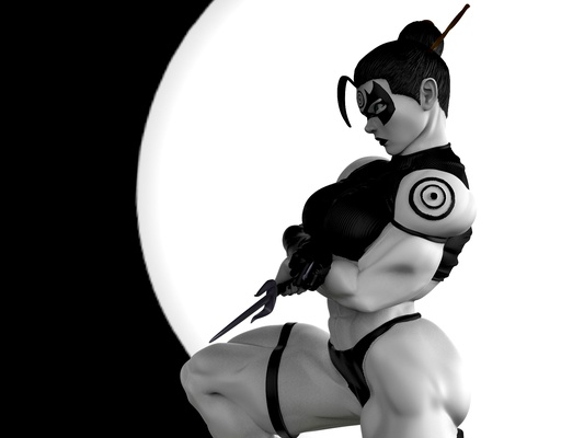 lady bullseye marvel daredevil collectible 3d print model - Mito3D