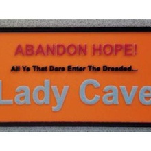 lady cave sign remixed 4 colors home 3d print model - Mito3D