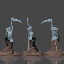Hanım ölüm aksiyon şekil cadılar bayramı 3 boyutlu Yazdır model heykelcik çıplak sutyen hayret kahramanlar kafatasları heykel Kadın seksi minyatürler figürinler kabak vücut 3d print model - Mito3D