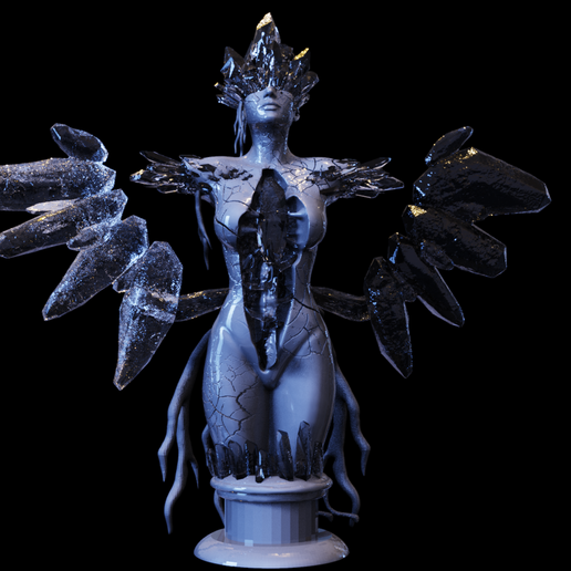 lady dimitrescu trophy art resident evil 3D print model - Mito3D