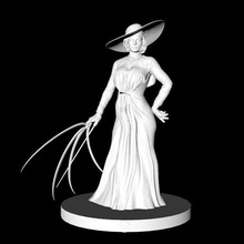 dama dimitrescu juego mujer Arte personaje residente mal monstruo horror garras vestido figuritas vampiro 3d print model - Mito3D