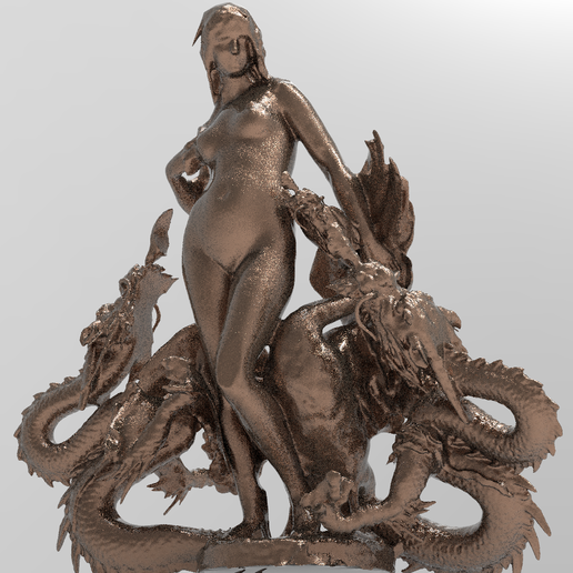 Dame Drachen 3D print model - Mito3D