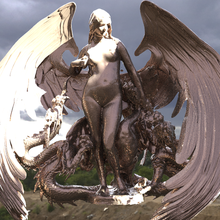 senhora dragões anjo versão 3d print model - Mito3D