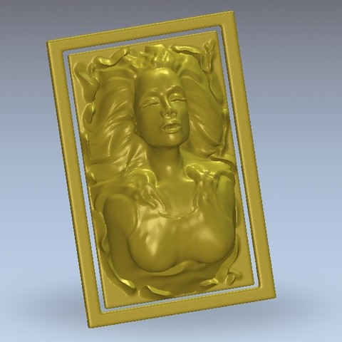 lady face l'art 3D print model - Mito3D