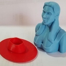 lady gaga sombrero art La impresión en 3d el busto animador figura la escultura 3d print model - Mito3D
