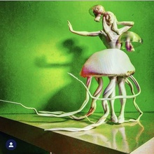 lady gaga jellyfish fashion sculpture 3d print model - Mito3D