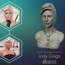 Dame gaga Skulptur bereit drucken 3d Modell Kunst Statue Frau Porträt Zahl Mode vergeben Körper Deko Galerie Kleid amerikanisch Sänger Lady Gaga 3d print model - Mito3D