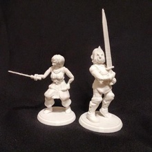 lady knights game board bodyguard boy defender desktop desktophero dnd dragons dungeons female fighter games girl greatsword heroes heros mini miniature miniatures multiple person pose poses stance table tabletop villain wanderer warrior weapon 3d print model - Mito3D