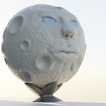 lady moon art stand flashforgecults 3d print model - Mito3D