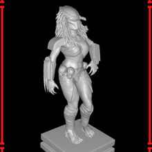 senhora preadator predador miniatura esculturas arte brinquedo esculpir ender3 fêmea 3d print model - Mito3D