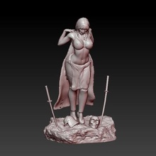 lady samurai sexy warrior japanese collectable 3d print model - Mito3D