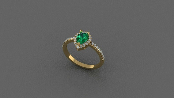 lady teardrop ring 7x5mm Jewelry rings 3d print model - Mito3D