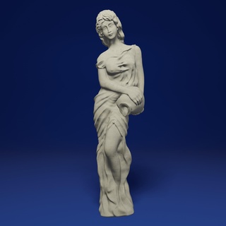 senhora vaso antigo grego estátua romano decorativo pedra escultura menina 3d print model - Mito3D