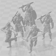 lady warrior 28mm classic scifi dnd dragons dungeons female fighter knight scyfy soldier space syfy tabletop wargaming woman women games 3d print model - Mito3D