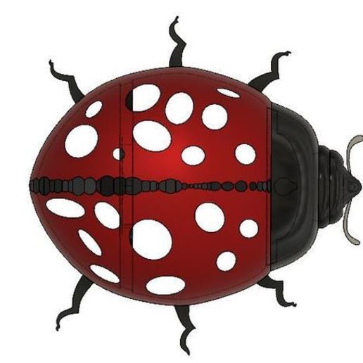 ladybird decoration insect red candle lenterne led 3D print model - Mito3D