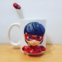 ladybug cup mug spoon miraculous 3d print model - Mito3D