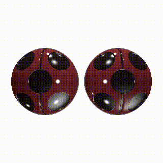 ladybug earrings caps 3d print model - Mito3D