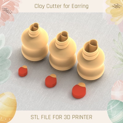 ladybug easter mini clay cutter tools earring 3d print model - Mito3D