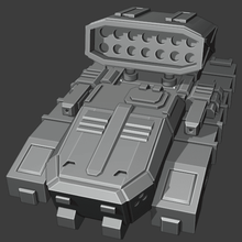laguna sci fi artillery tank game 6mm wargaming vehicles 3d print model - Mito3D