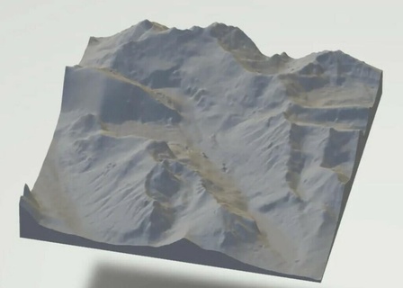 göl louise Alberta Kanada banff Ulusal park dağlar dağ topografya Rockies kayalık taramalar kopyalar 3d print model - Mito3D