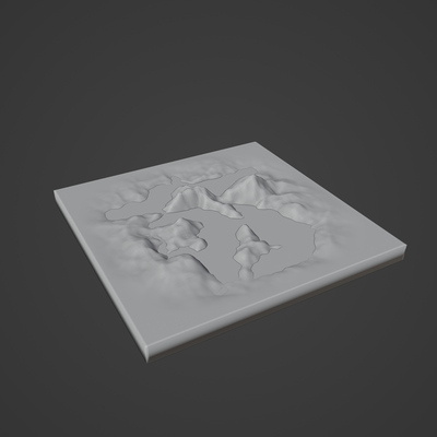 see topographie landschaft stein schlucht wüste terrain alpin erosion natur umgebung schnee frühling sand wald boden 3d print model - Mito3D