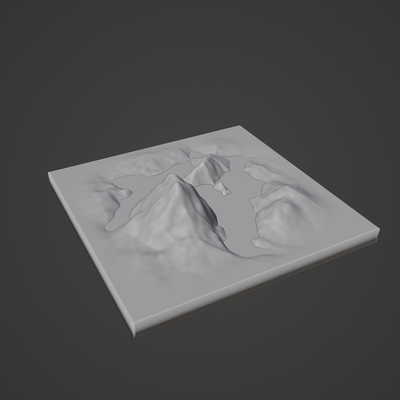 lago topografía paisaje roca cañón desierto terreno alpino erosión naturaleza ambiente snow primavera arena bosque suelo 3d print model - Mito3D