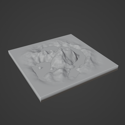 see topographie landschaft stein schlucht wüste terrain alpin erosion natur umgebung schnee frühling sand wald boden 3d print model - Mito3D