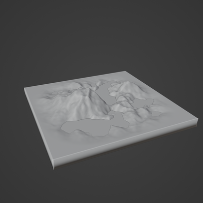 see topographie landschaft stein schlucht wüste terrain alpin erosion natur umgebung schnee frühling sand wald boden 3d print model - Mito3D