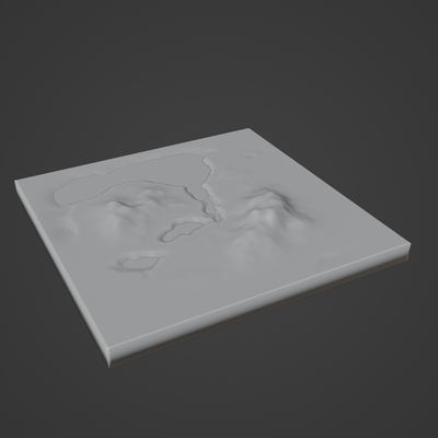 see topographie landschaft stein schlucht wüste terrain alpin erosion natur umgebung schnee frühling sand wald boden 3d print model - Mito3D