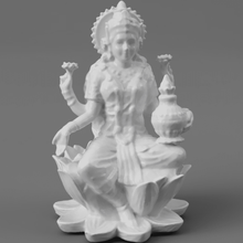 lakshmi deusa fortuna lótus hindu hinduísmo Índia indiano coroa 3d print model - Mito3D