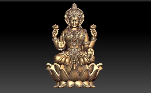 Lakshmi 3d voll adi lakshmi dhana dhanya gaja santana veera vijaya vidya Sara 3d print model - Mito3D