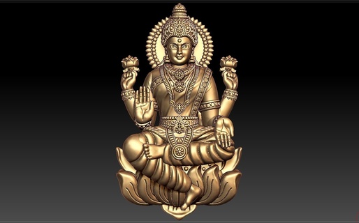 lakshmi pendente adi dhana dhanya gaja santana veera vijaya vidya sarashvathi 3d print model - Mito3D