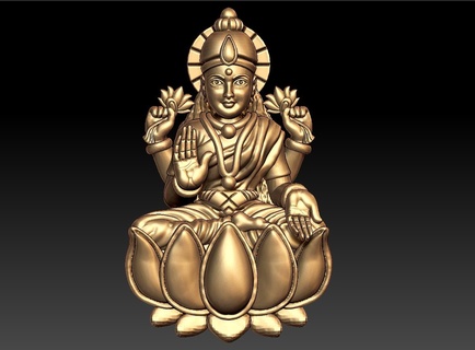 lakshmi pendent mahalakshmi vaishnavi padmavati chanchala kamalika indira shree nandika rujula samruddhi lord-lakshmi 3d print model - Mito3D