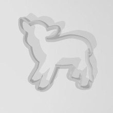 lamb cookie cutter gadget 3d print model - Mito3D