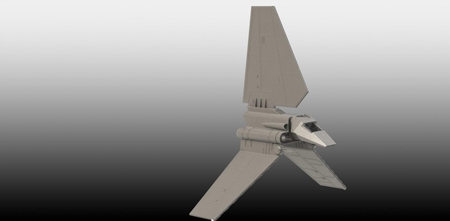 lambda class shuttle Game 3d printing star wars legion x-wing armada 3d print model - Mito3D