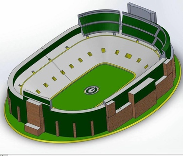 lambeau field stadium - green bay packers Various nfl american soccer 3d print model - Mito3D
