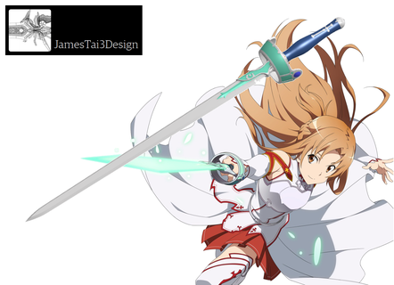 piscando luz espada asuna cosplay suporte anime bainha 3d print model - Mito3D