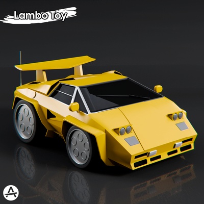 lambo toy car game lamborghini sport kids kid cartoon 3d print model - Mito3D