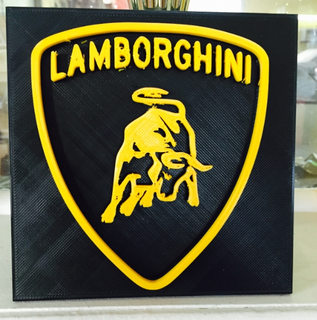 Lamborghini ayaklanma gadget logo Oto araç marka viral logosu 3d print model - Mito3D