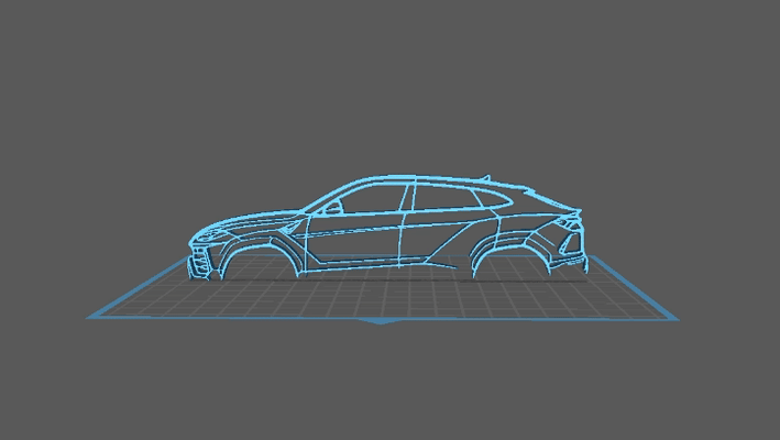 lamborghini - urus art suv de luxe silhouette mod le 3d impression performance design collection accessoire d coration passion auto v hicule embl matique innovation technologie avant-garde puissance l gance 3d print model - Mito3D