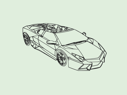 Lamborghini 2d oyun araba Lambo Huracan Ferrari Bugatti Porsche gt3 gt gt2 Panamera 3d print model - Mito3D