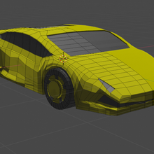 Lamborghini araba düşük poli 3d print model - Mito3D