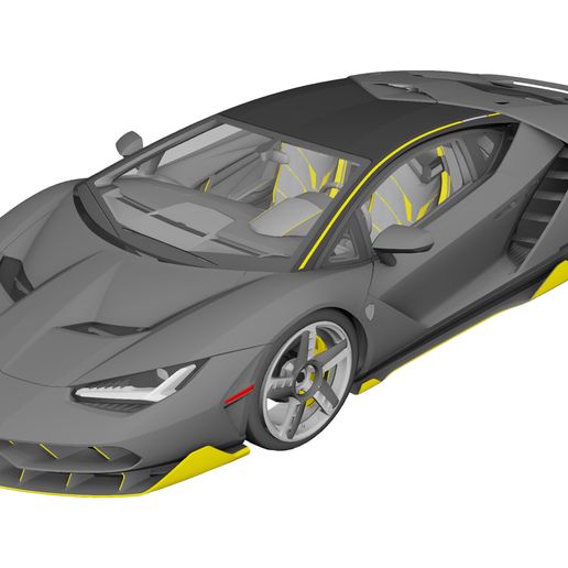 lamborghini centenario voxelabcultscar car 3D print model - Mito3D