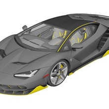 Lamborghini Centenario Voxelabcultscar araba 3d print model - Mito3D