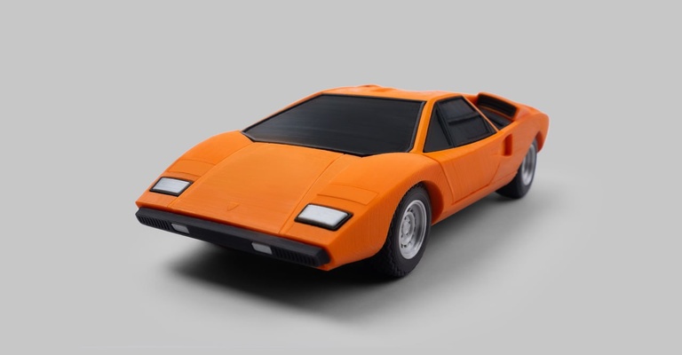 lamborghini countach lp400 game tesla cybertruck model automobile car lambo toy 3d print model - Mito3D